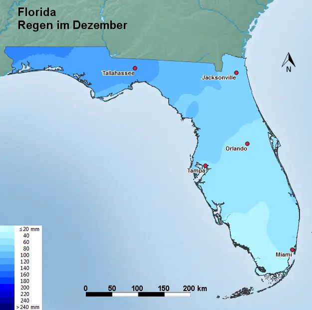 Florida Dezember Regen