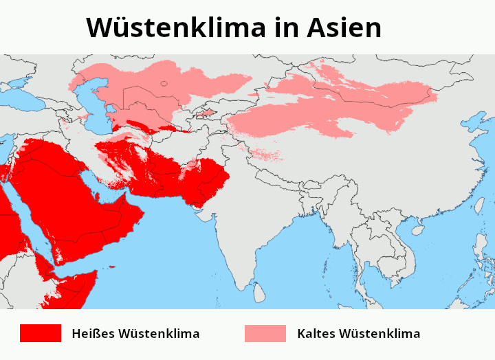 Asien Wüstenklima