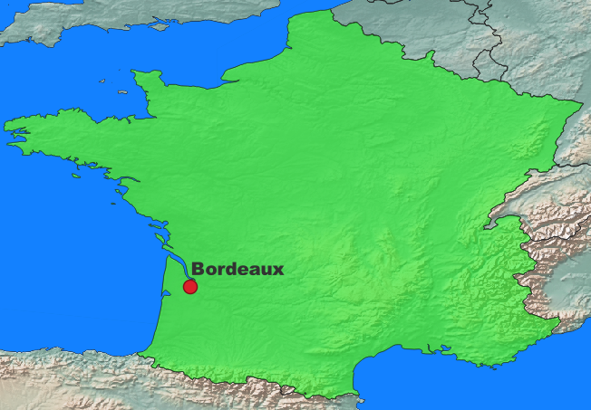 Bordeaux Lage Frankreich