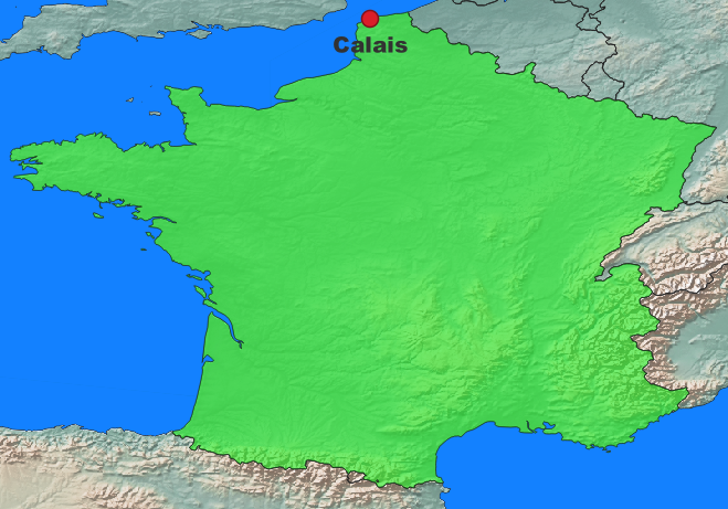 Calais Lage Frankreich