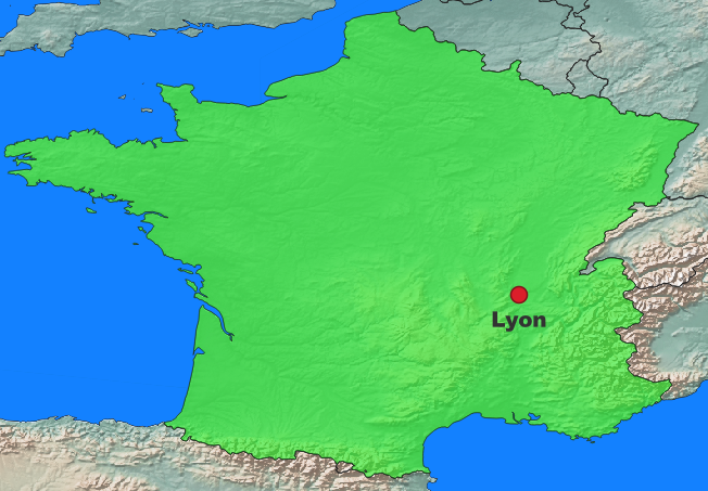 Lyon Lage Frankreich