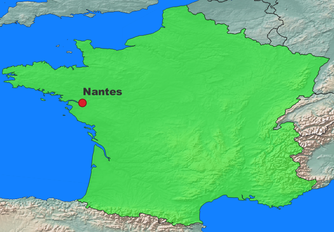 Nantes Lage Frankreich