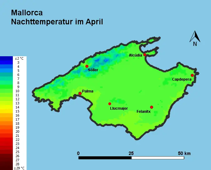 Mallorca Wetter im April Temperatur und Regen